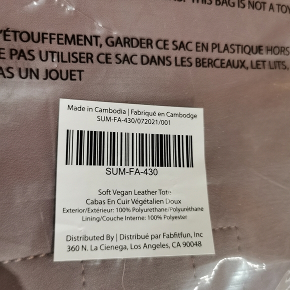 Soft Vegan Leather Tote - Picture 6 of 10